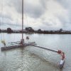 Rosières touche l’eau pour la première fois dans le courant de la Loire (Nantes)